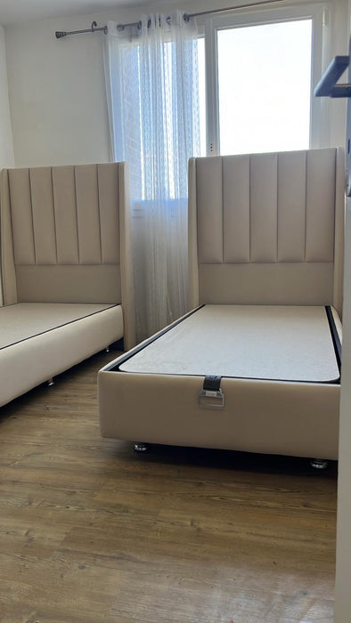 Lit coffre 90x190 cm Relax Beige