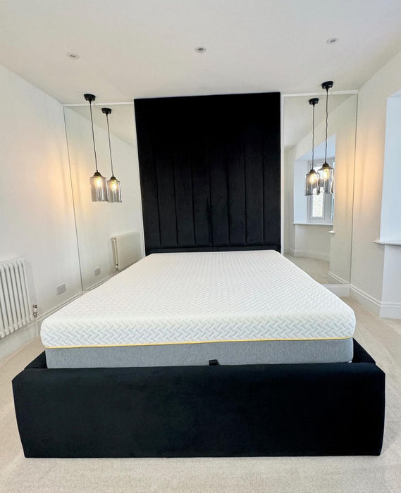 Lit coffre sur mesure Aya coloris personnalisable H245 cm - Posé au sol