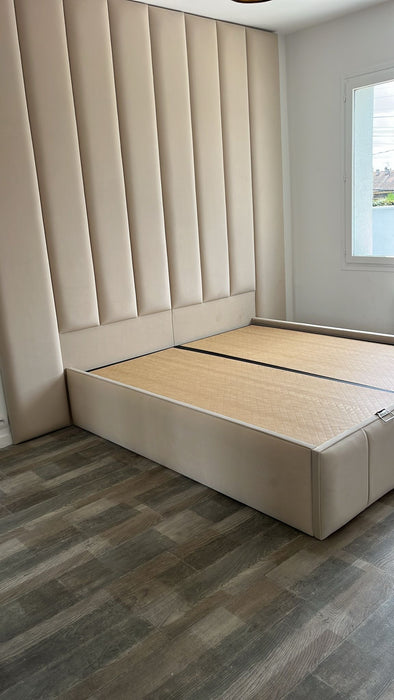 Lit coffre sur mesure Myleen coloris personnalisable H245 cm - Posé au sol