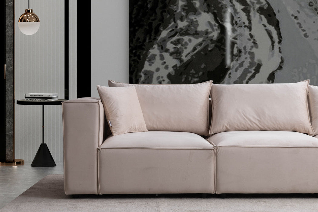 Canapé Elégance Modulable 4+1 Pouf