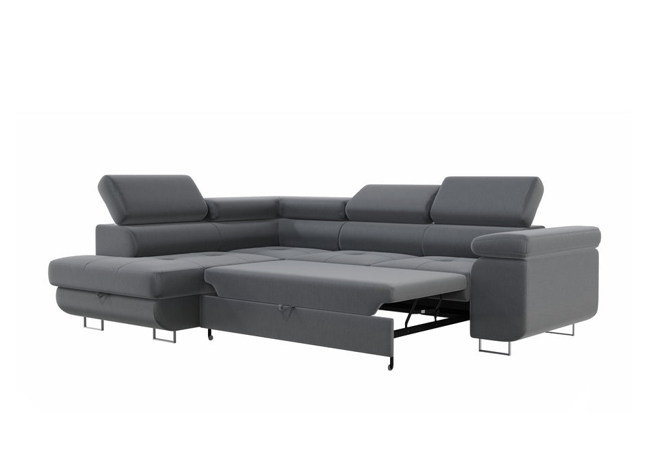 Canapé d’angle Tony Velours gris