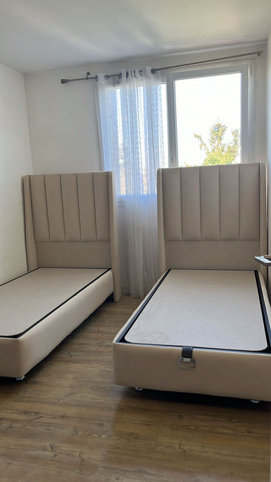 Lit coffre 90x190 cm Relax Beige