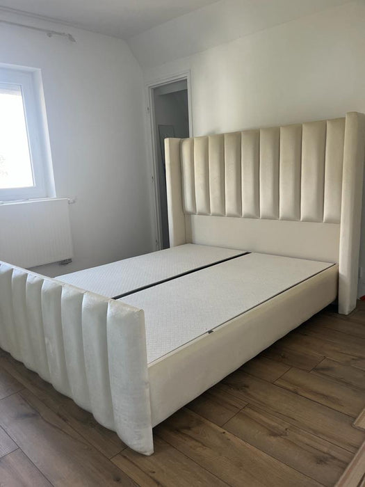 Lit coffre Ela Blanc cassé