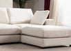 Canapé Julia Modulable Velours Blanc 3+1 Pouf - Relax Meubles