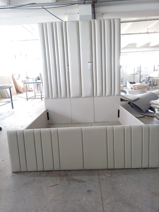 Lit coffre sur mesure Lumio coloris personnalisable H245 cm - Posé au sol