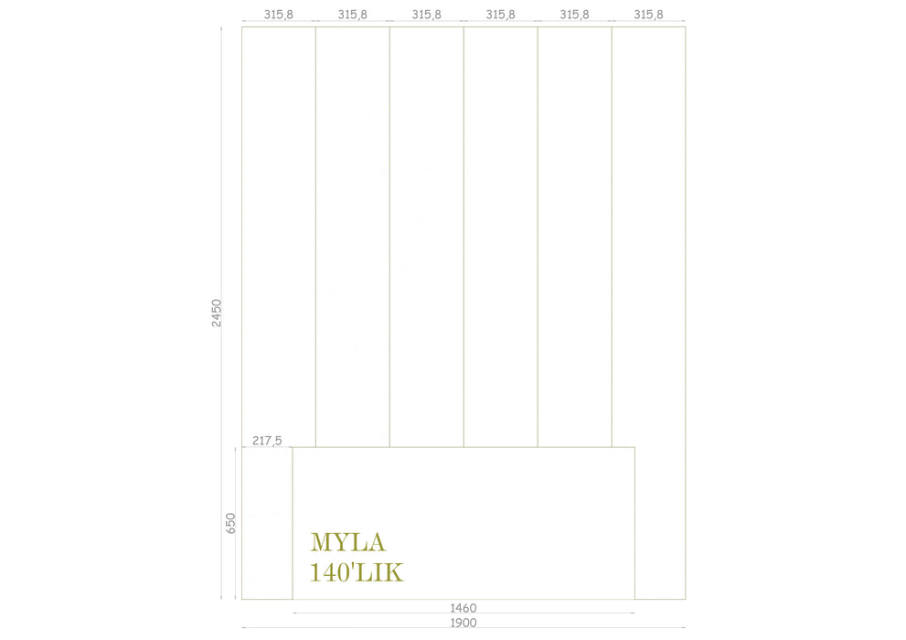 Lit coffre sur mesure Myla coloris personnalisable H245 cm