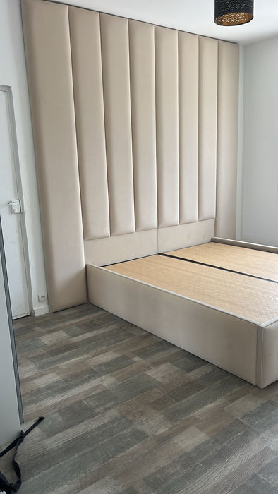 Lit coffre sur mesure Myleen coloris personnalisable H245 cm - Posé au sol