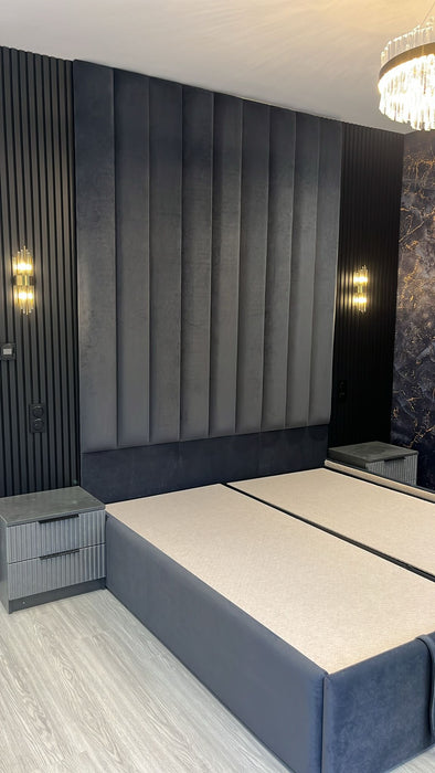 Lit coffre sur mesure Aya coloris personnalisable H245 cm - Posé au sol