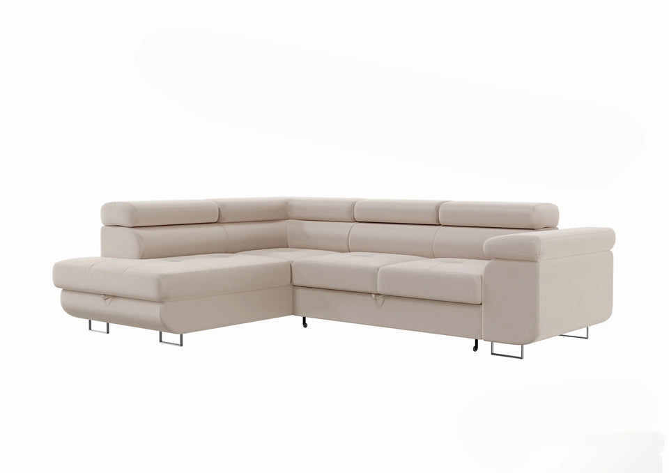Canapé d’angle Tony Velours beige