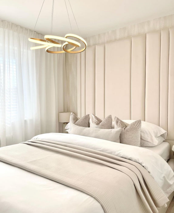 Lit coffre sur mesure Lidya pied haut coloris personnalisable H245 cm - Posé au sol