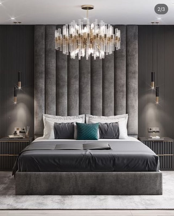 Lit coffre sur mesure Aya coloris personnalisable H245 cm - Posé au sol