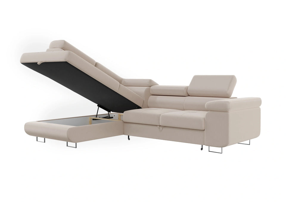 Canapé d’angle Tony Velours beige