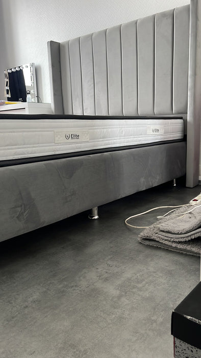 Lit coffre Tokyo gris