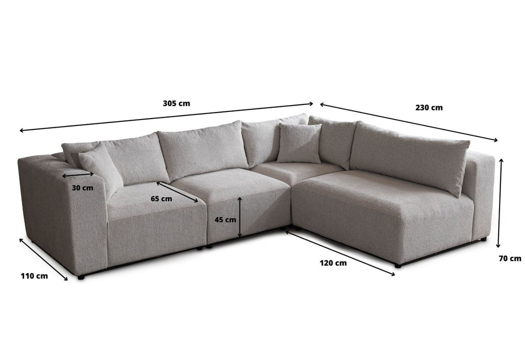 Canapé Azra chenille Modulable 4+1