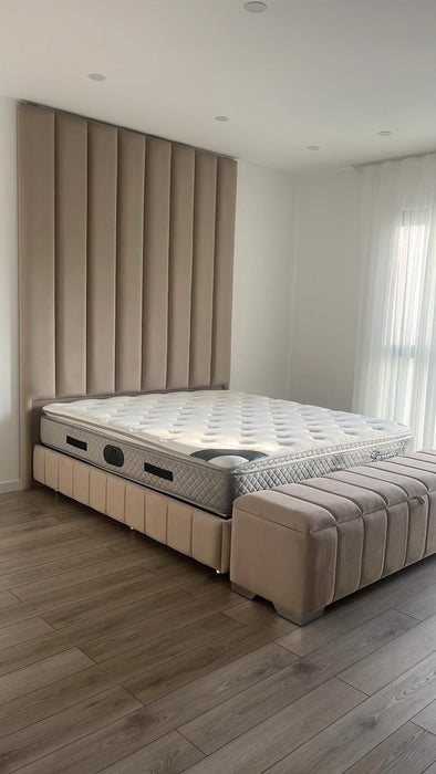 Lit coffre sur mesure Aya coloris personnalisable H245 cm - Sur pieds