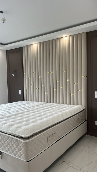 Lit coffre sur mesure Perla coloris personnalisable H245 cm - Posé au sol