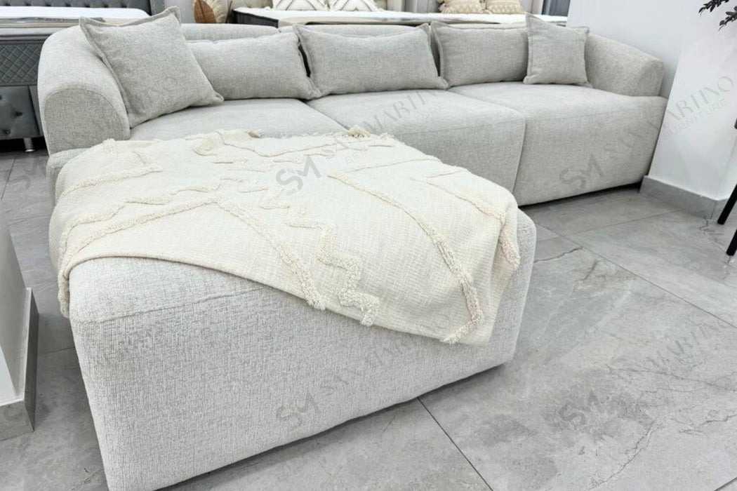 Canapé Mila Modulable Tissu coton chenille