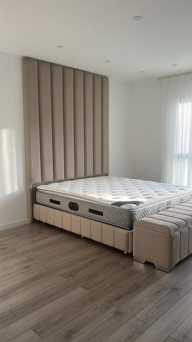 Lit coffre sur mesure Aya coloris personnalisable H245 cm - Sur pieds