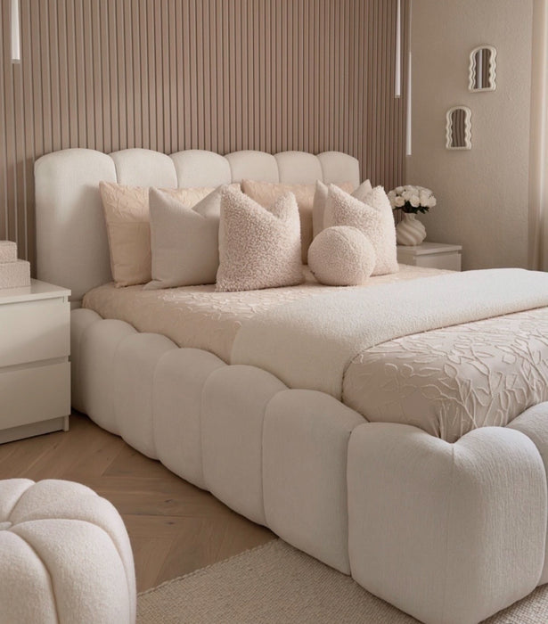 Lit coffre Aliya Blanc