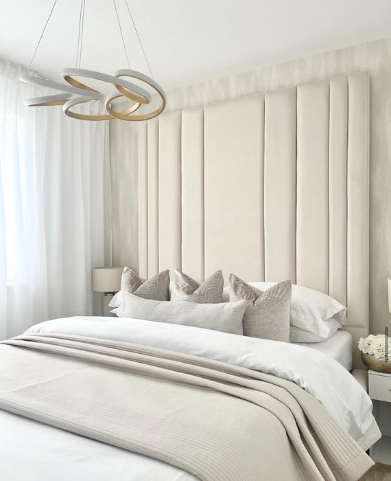 Lit coffre sur mesure Lidya pied haut coloris personnalisable H245 cm - Posé au sol