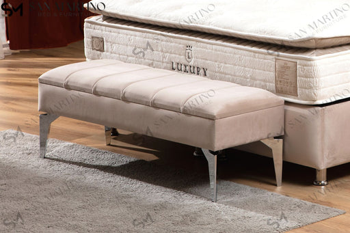 Banc banquette coffre gris ou beige - Relax Meubles