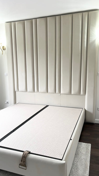 Lit coffre sur mesure Élégance coloris personnalisable H245 cm - Sur pieds