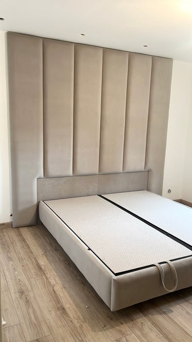 Lit coffre sur mesure Myla coloris personnalisable H245 cm - Sur pieds