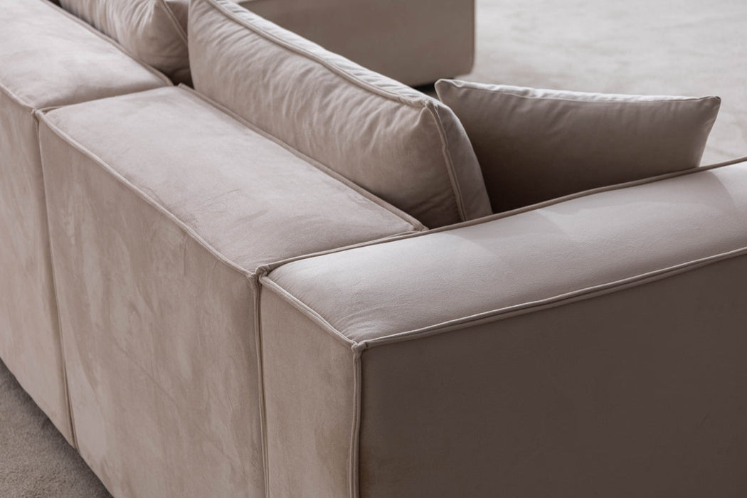 Canapé Elégance Modulable 4+1 Pouf
