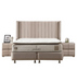 Lit coffre Tokyo beige Velours - Relax Meubles