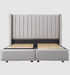 Lit coffre Tokyo gris 140x190 cm 160x200 cm 180x200 cm Velours - Relax Meubles