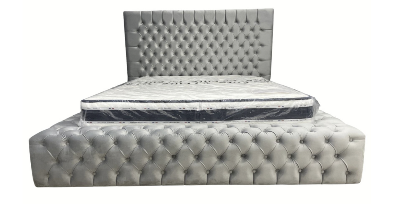Cadre de lit Royal Gris Velours