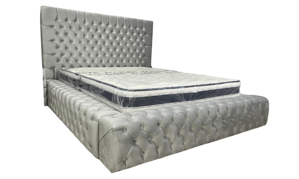 Cadre de lit Royal Gris Velours
