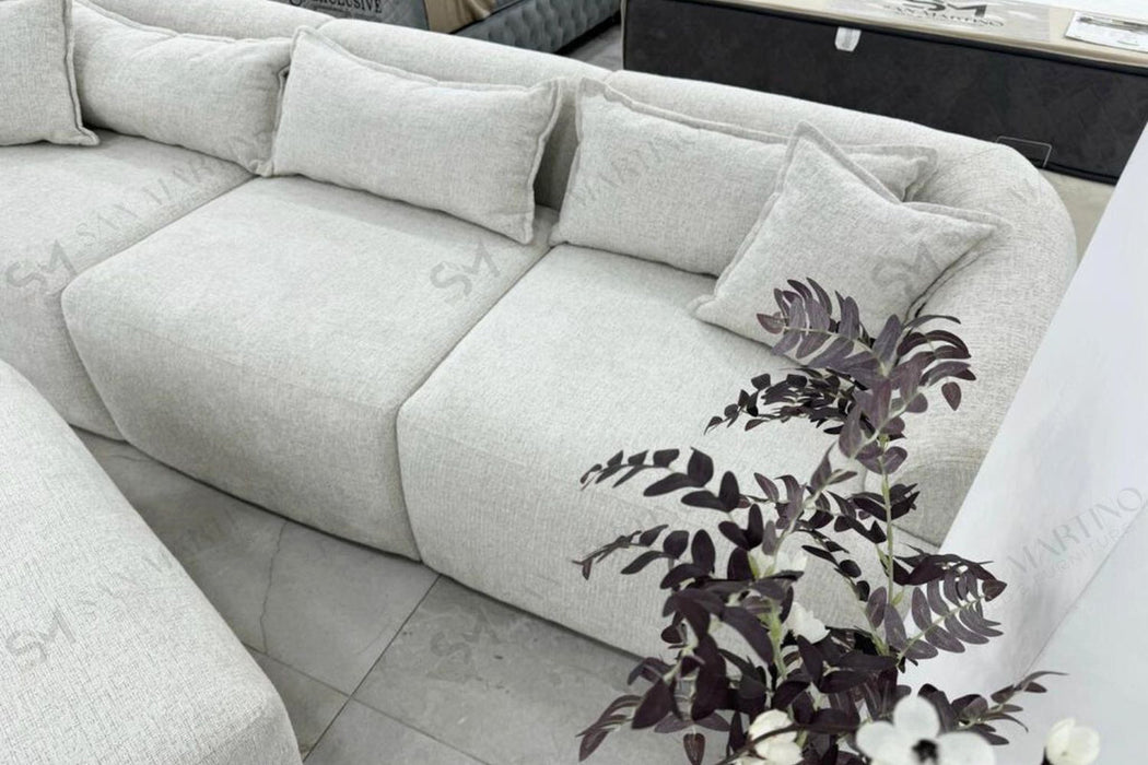 Canapé Mila Modulable Tissu coton chenille