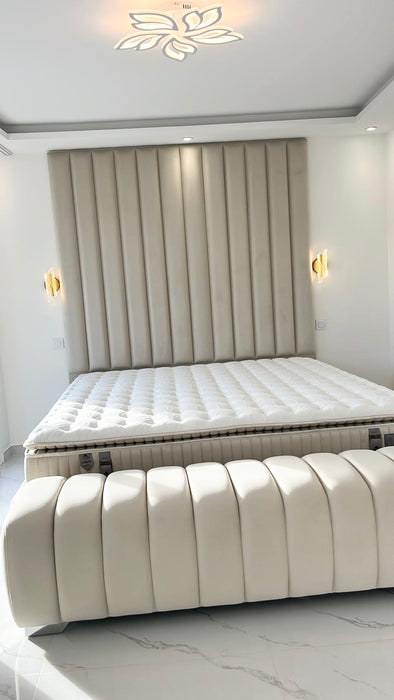 Lit coffre sur mesure Aya coloris personnalisable H245 cm - Sur pieds