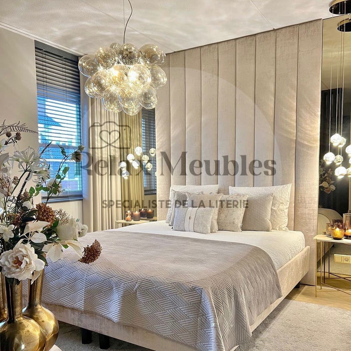 Lit coffre sur mesure Aya coloris personnalisable H245 cm - Sur pieds