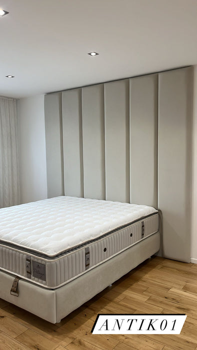 Lit coffre sur mesure Myla coloris personnalisable H245 cm - Sur pieds