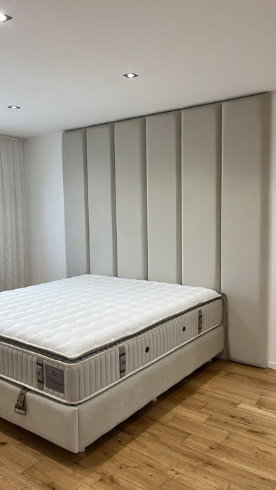 Lit coffre sur mesure Myla coloris personnalisable H245 cm - Sur pieds