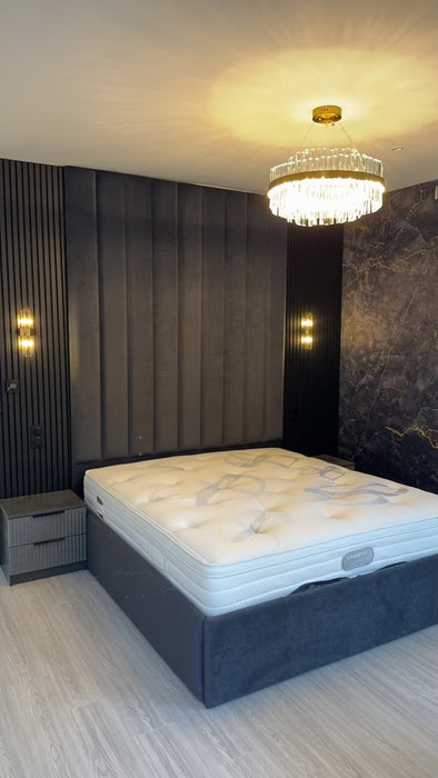 Lit coffre sur mesure Aya coloris personnalisable H245 cm - Posé au sol