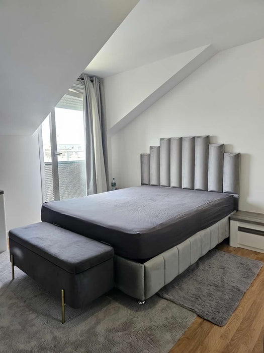 Lit coffre Natura gris