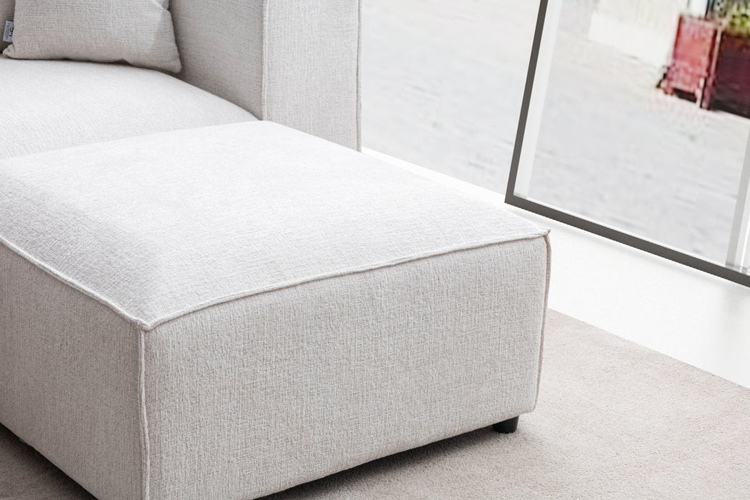 Canapé Elégance chenille Modulable 4+1 Pouf