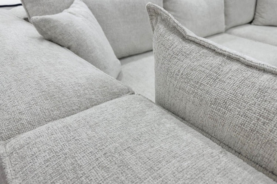 Canapé Elégance chenille Modulable 4+1 Pouf