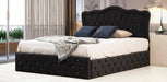 Cadre de lit Venise noir Velours - Relax Meubles