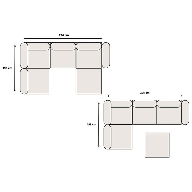 Canapé Elégance Laine Modulable 4+1 Pouf