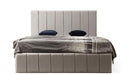 Cadre de lit Polo gris Velours - Relax Meubles