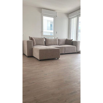 Canapé Elégance Laine Bouclée Modulable 3+1 Pouf