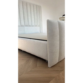 Lit coffre laine bouclée EVA 140x190 cm 160x200 cm 180x200 cm