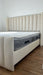 Lit coffre Ela Blanc cassé Velours - Relax Meubles