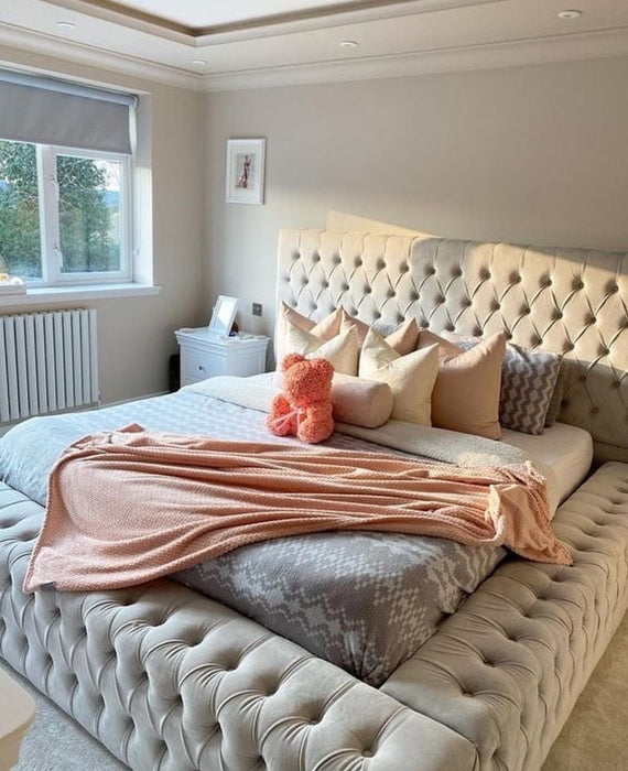 Cadre de lit Royal Gris Velours