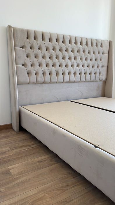 Lit coffre Luxury beige 140x190 cm 160x200 cm 180x200 cm Velours
